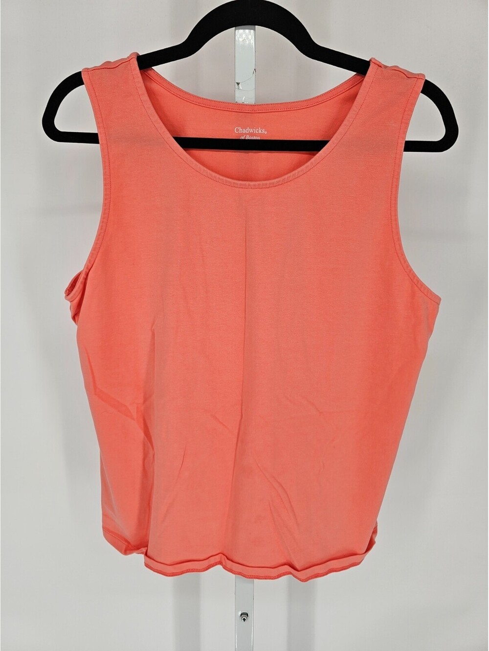 Chadwicks of Boston Womens Sz L Classic Tank Top Pastel orange